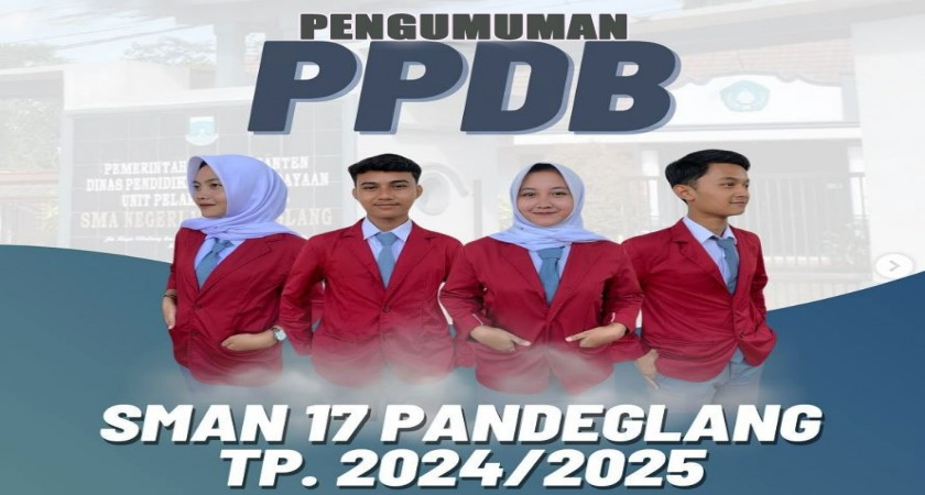 Ayo lihat dan cek nama kamu ya!!!<br>Pengumuman Hasil Seleksi PPDB Tahap I :<b><i> Jalur Zonasi, Jalur Afirmasi dan Jalur Perpindahan Orang Tua (PTOT)</b></i> di SMA Negeri 17 Pandeglang TP 2024-2025
